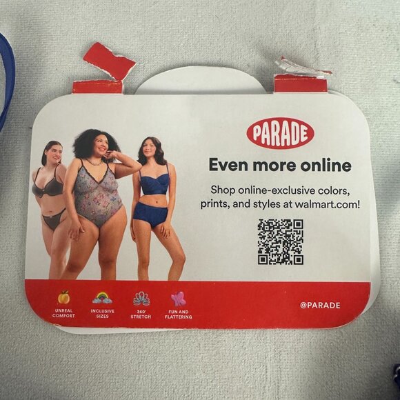 Parade Lace Bralette Bluing Size Small Adjustable Straps Unlined Style PR117W - Picture 3 of 8